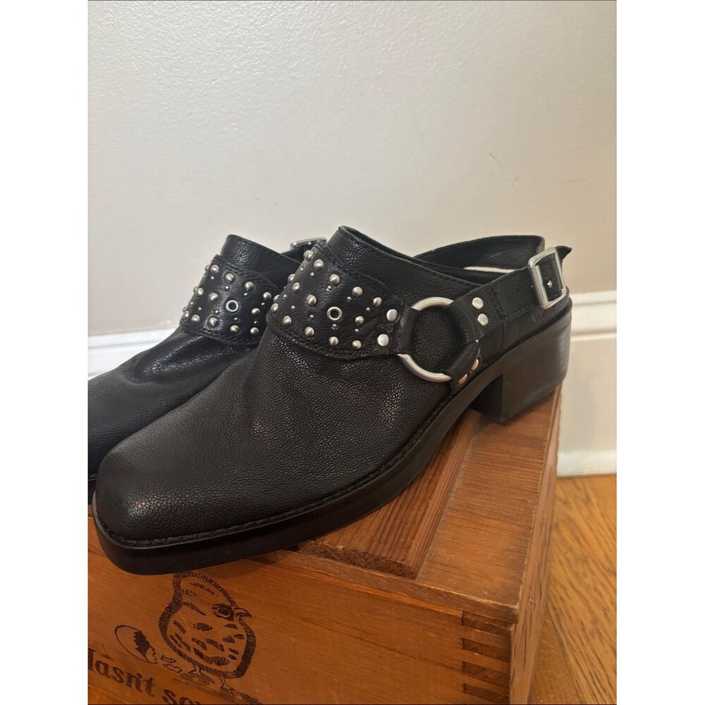 Lucky Brand Black Studded sling back clog size 8.5